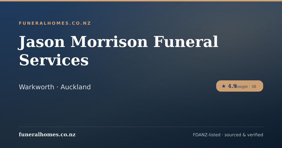 Jason Morrison Funeral Services | Funeral Services in Warkworth ...